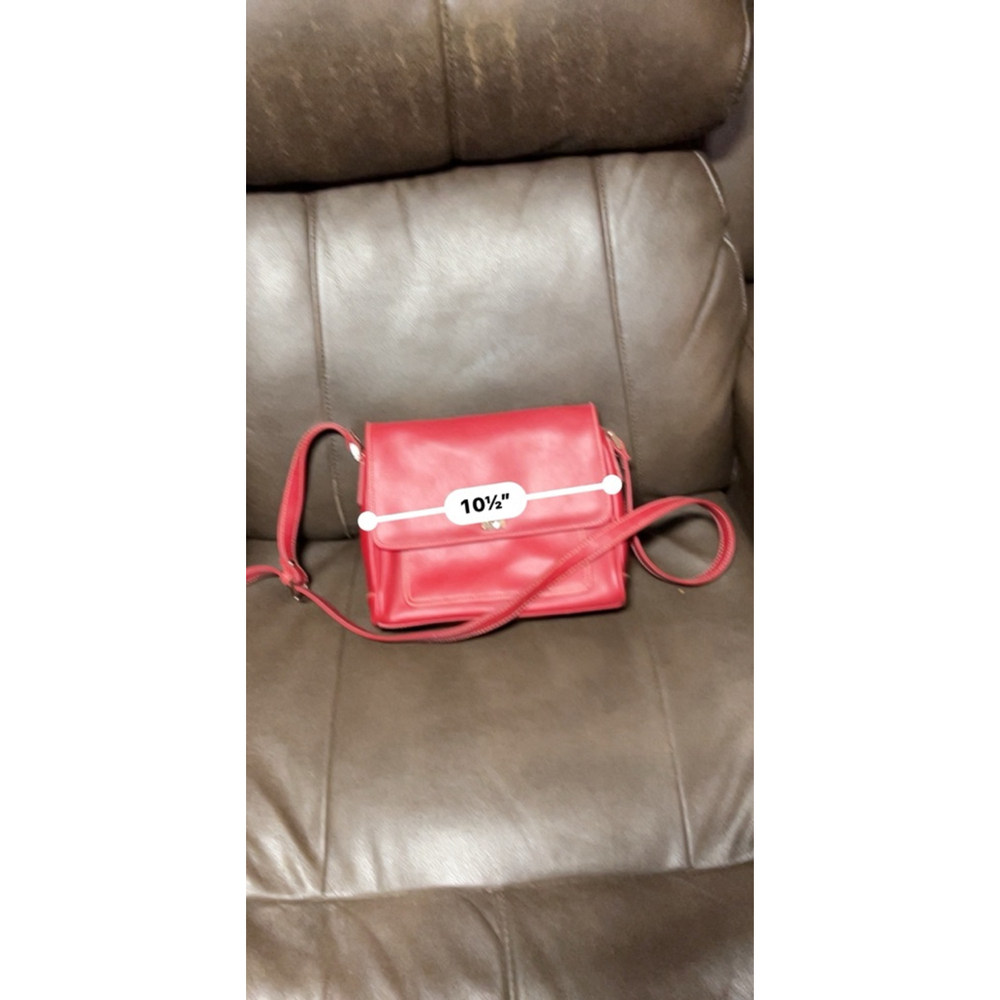 Liz Claiborne Red Leather Crossbody Bag Women's - Picture 8 of 8